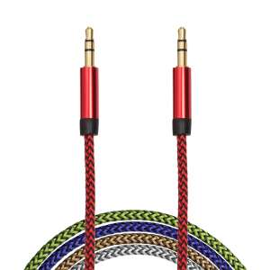 AUX Kábel - Szövetbevonat - 5 Szín - 1m