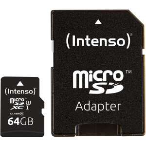 Intenso 64GB microSDXC Speicherkarte mit Adapter - Intenso Speicherkarten