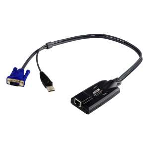 Kabel KVM ATEN KA7170-AX, czarny, niebieski, metalowy, VGA, USB, PS/2 - Kabel KVM