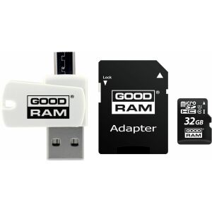 Goodram 32GB microSDHC memory card with adapter and card reader - Goodram Memory Card