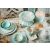 NORA's design porcelán étkészlet elrendezés tálakkal, tányérokkal és csészével