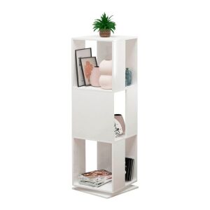 Timeless Tools biały obrotowy regał na książki z książkami i dekoracjami - Półka i regał