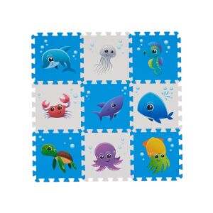 Szivacsszõnyeg - morské zvieratá, 9-dielna penová puzzle podložka s morskými zvieratami - Puzzle z penovej gumy