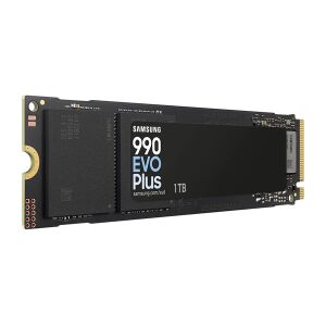 Samsung 990 EVO Plus 1TB NVMe M.2 SSD Schräge Ansicht - Samsung SSD-Laufwerke