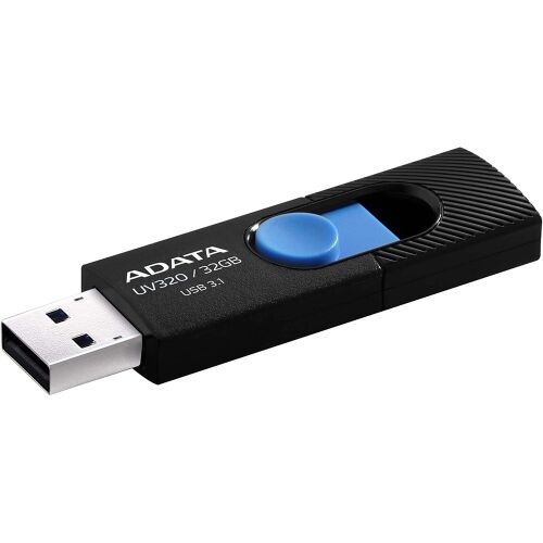 ADATA UV320 32GB USB 3.1 fekete pendrive ferde nézet - Adattároló