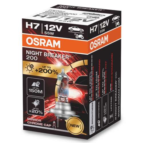H7 Osram Night Breaker Laser autóizzó 1 darabos (+200%)