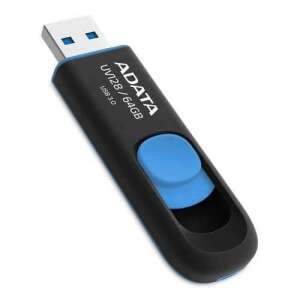 ADATA UV128 64GB USB 3.1 Flash Drive, black and blue - ADATA