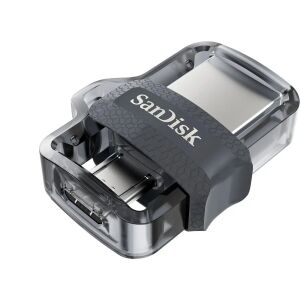 Изглед под ъгъл на USB устройство SanDisk Ultra Dual Drive m3.0 64GB - SanDisk