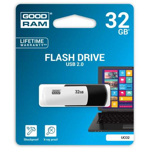 GOODRAM UCO2 32GB USB 2.0 fekete-fehér pendrive