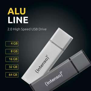 Pamięć USB INTENSO Alu Line Srebro 16 GB 56014678 - Artykuły techniczne i elektronika