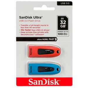 SanDisk Ultra 32GB USB 3.0 Flash Drive, piros és kék - SanDisk