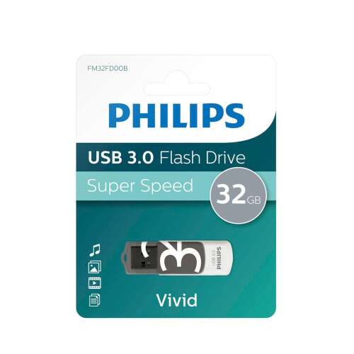 Philips 32GB USB 3.0 Flash Drive, Super Speed, Vivid