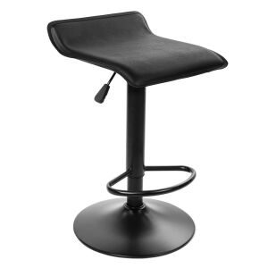 Въртящ се бар стол Mercaton Fort от черна изкуствена кожа - Бар столове