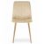 Elölnézet Mercaton Lava bézs bársony étkezőszék