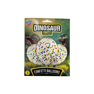 Moxy Dinosaur Party Konfetti-Luftballons, 6 Stück, 30 cm - Luftballons