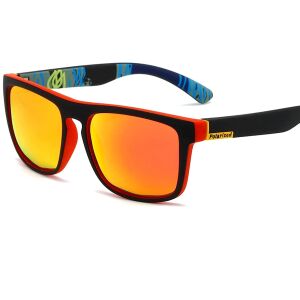 Férfi nyári polarizált tükrös napszemüveg - fekete - műanyag