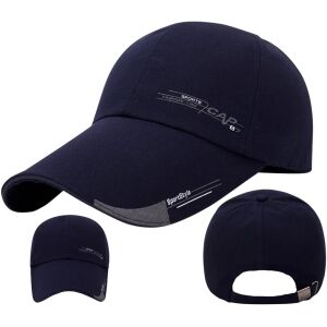 Sötétkék baseball sapka felirattal, pamut anyagból, egy méret mindenkinek