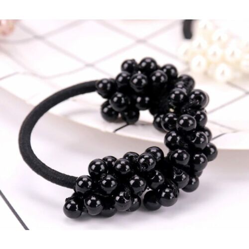 Elasztikus dekoratív hajcsavar gyöngyökkel kontyhoz, nagyon könnyű, univerzális méret 121060993