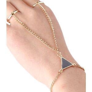 Retro arany kézlánc gyűrűvel, rabszolga karkötő ékszer - Nőknek