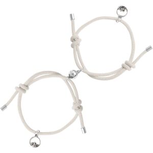 Elegáns mágneses karkötők pároknak, 25 cm-ig állítható hosszúságú, nem nemesfémből - 2 db
