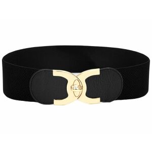 Elasztikus női öv arany csattal, szélessége 6 cm, hossza 65-95 cm 113040849 - Női öv