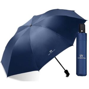 Automatický Skládací Dámský Dáždnik, Modrý & Šperky, s Pouzdrem na Prenášanie a UV Ochrana 113042765 - Móda&obliekanie