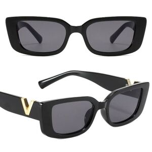 Čierne slnečné okuliare s mačacími očami, plastový rám, UV filter 400 cat.3, šírka mostíka 20 mm 121071437 - Dámske doplnky