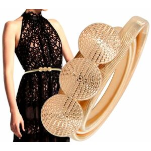 Kovový pružinový opasok SNAKE vo zlatej farbe, dĺžka 78-120 cm 113046285 - Móda&obliekanie