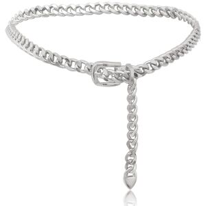 Ezüst lánc öv klasszikus csat zárással - Női öv