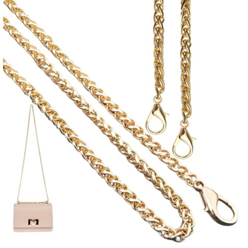 Hosszú kézitáskapánt karabinerrel, arany fémlánc, 100 cm 121077517