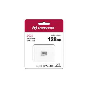 Transcend microSDXC USD300S 128GB CL10 UHS-I U3 memóriakártya 58106939 