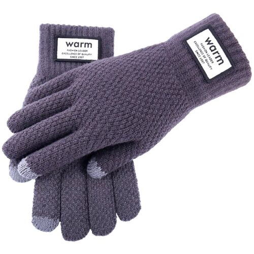 Férfi téli kesztyű, szürke, akril fonal, univerzális méret 121083125