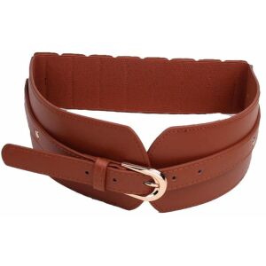 Dámsky elastický korzetový opasok z ekologickej umelej kože, zlatá spona, šírka 6,3 cm, dĺžka 89-105 cm 113050217 - Móda&obliekanie