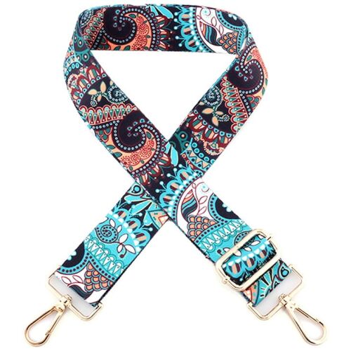 Széles állítható táskapánt, arany vasalat, poliészter, 146x38 mm 113050874