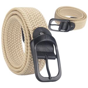 Uniszex rugalmas öv lyukak nélkül, fekete csat, hossza 120 cm, anyaga: poliészter és eco-bőr 121086974 - Női öv