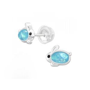 Nyúl fülbevaló prémium féldrágakővel