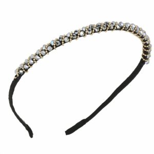 Fejpánt Crystal, szürke, átmérője 12 cm, szélessége 0,7 cm 121088963 - Fejpánt, fejkendő