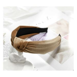 Elasztikus krémszínű fejpánt turbánnal, kerülete 42 cm, szélessége 4 cm 113053711 - Fejpánt, fejkendő