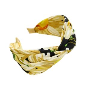 Virágos turbán fejpánt csomó részlettel - Fejpánt, fejkendő