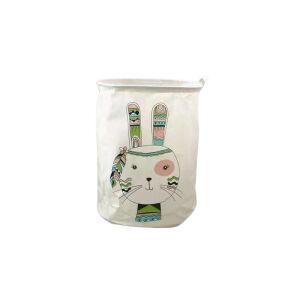 Szervező játékokhoz, ruhákhoz nyúl motívummal, pamutvászon, 35x45 cm