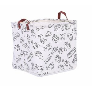 Szervező játékokhoz és ruhákhoz, pamut lepedő, 31x31x31 cm