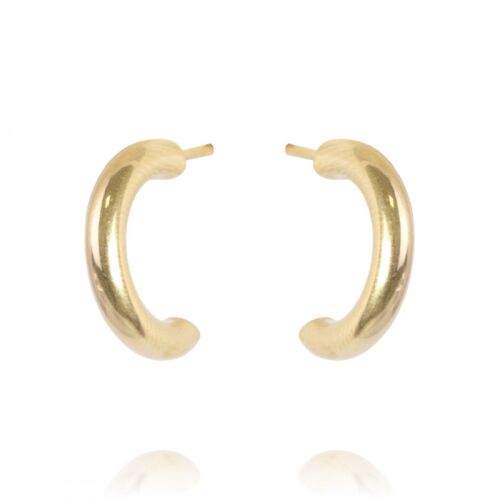 14K aranyozott sebészeti acél fülbevaló, arany színű, mérete 1,5x1 cm, kapocs 113055077