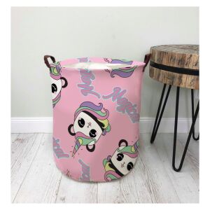 Tárolókosár játékoknak vagy mosópalacknak, pamutvászon, 40x50 cm