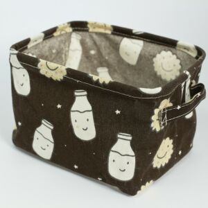 Játék- és ruharendező, pamutvászon, szélesség 16 cm x magasság 20 cm x mélység 13 cm