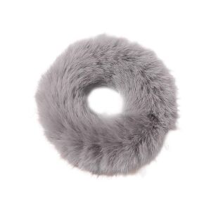 Nagy, szürke frottír hajgumi, átmérője 8 cm, szélessége 3 cm