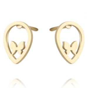 Elegáns 14 karátos sebészeti acél aranyozott fülbevaló a Xuping gyártótól