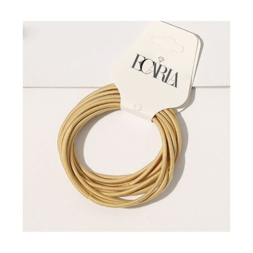 10 db vastag krémszínű hajgumi készlet, 4,5 cm átmérőjű