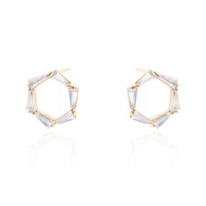 18K aranyozott sebészeti acél fülbevaló, 1,1 cm x 1,1 cm