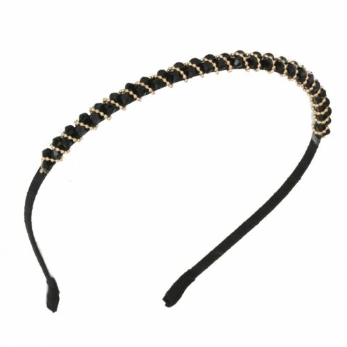 Fekete kristályos fejpánt, átmérője 12 cm, szélessége 0,7 cm 113056356