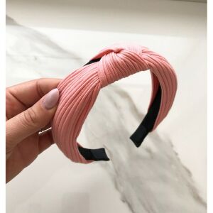 Turbán fejpánt rózsaszín anyagból, átmérője 12,5 cm, szélessége 3,5 cm 113056881 - Fejpánt, fejkendő